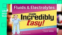 Library  Fluids   Electrolytes Made Incredibly Easy! (Incredibly Easy! Series) (Incredibly Easy!