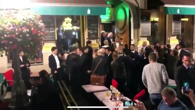 Merkel, Macron and Michel go to a bar in Brussels after Brexit summit