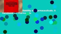 Review  Chemical Stability of Pharmaceuticals: A Handbook for Pharmacists