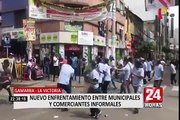 Gamarra: nuevo enfrentamiento entre municipales y ambulantes