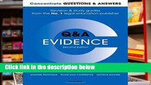 F.R.E.E [D.O.W.N.L.O.A.D] Concentrate Questions and Answers Evidence: Law Q A Revision and Study