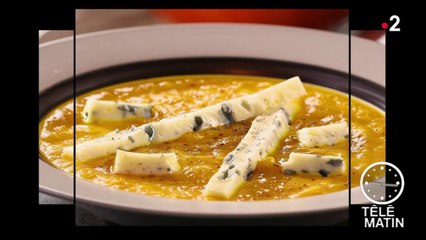 Gourmand - Velouté de courge-carotte et fourme d’Ambert