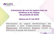 Spécialités à base d’alpha-amylase (Maxilase, Mégamylase, Alfa-amylase Biogaran conseil et Drill maux de gorge alfa-amylase)