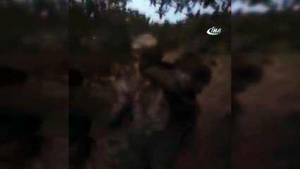 Gri kategoride bulunan iki teröristin etkisiz hale getirilme anı kamerada