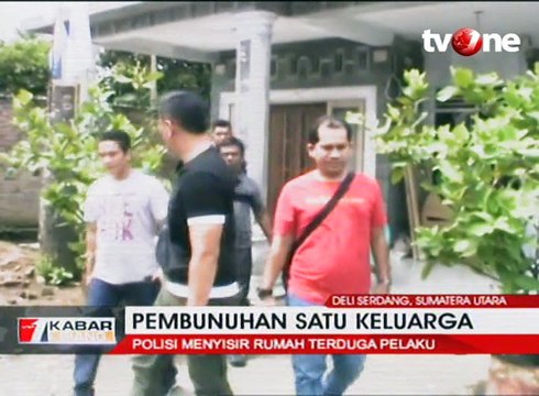 Polisi Sisir Rumah Terduga Pelaku Pembunuhan Satu Keluarga