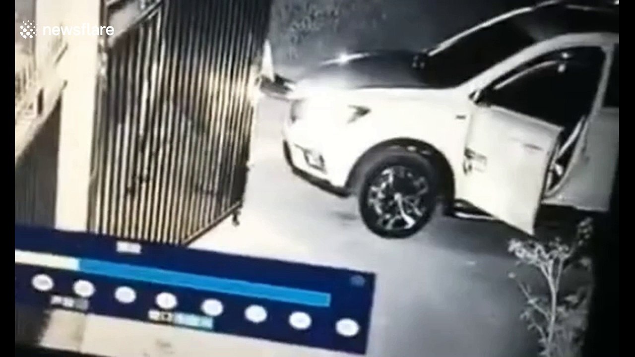 Braking bad: 'Superwoman' shows off muscles by shoving car after parking fail