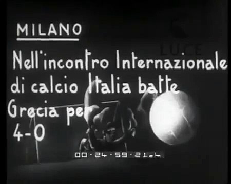 25.03.1934 - FIFA World Cup 1934 Qualifying Round 3rd Group Matchday 1 Italy 4-0 Greece (No Goals, Just Footage)
