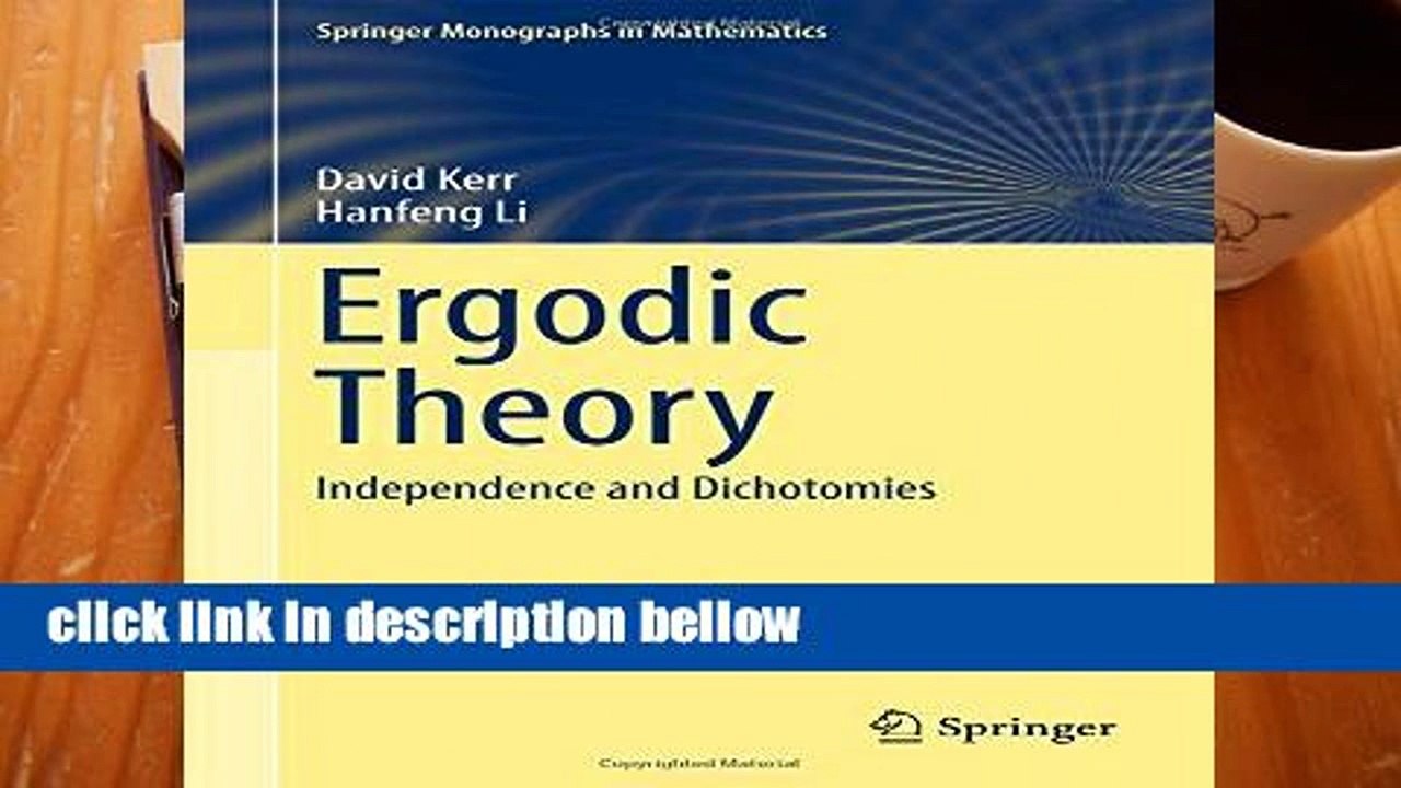 Best product  Ergodic Theory: Independence and Dichotomies (Springer Monographs in Mathematics)