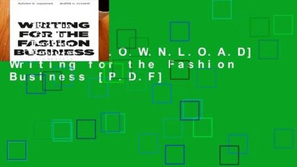 F.R.E.E [D.O.W.N.L.O.A.D] Writing for the Fashion Business [P.D.F]