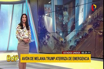 EEUU: avión en el que iba Melania Trump aterriza de emergencia debido a "problema mecánico"