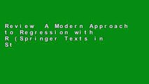 Review  A Modern Approach to Regression with R (Springer Texts in Statistics)
