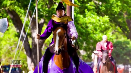 Widow Hugs Horse Her Late Husband Was Riding When He Was Impaled by Spear