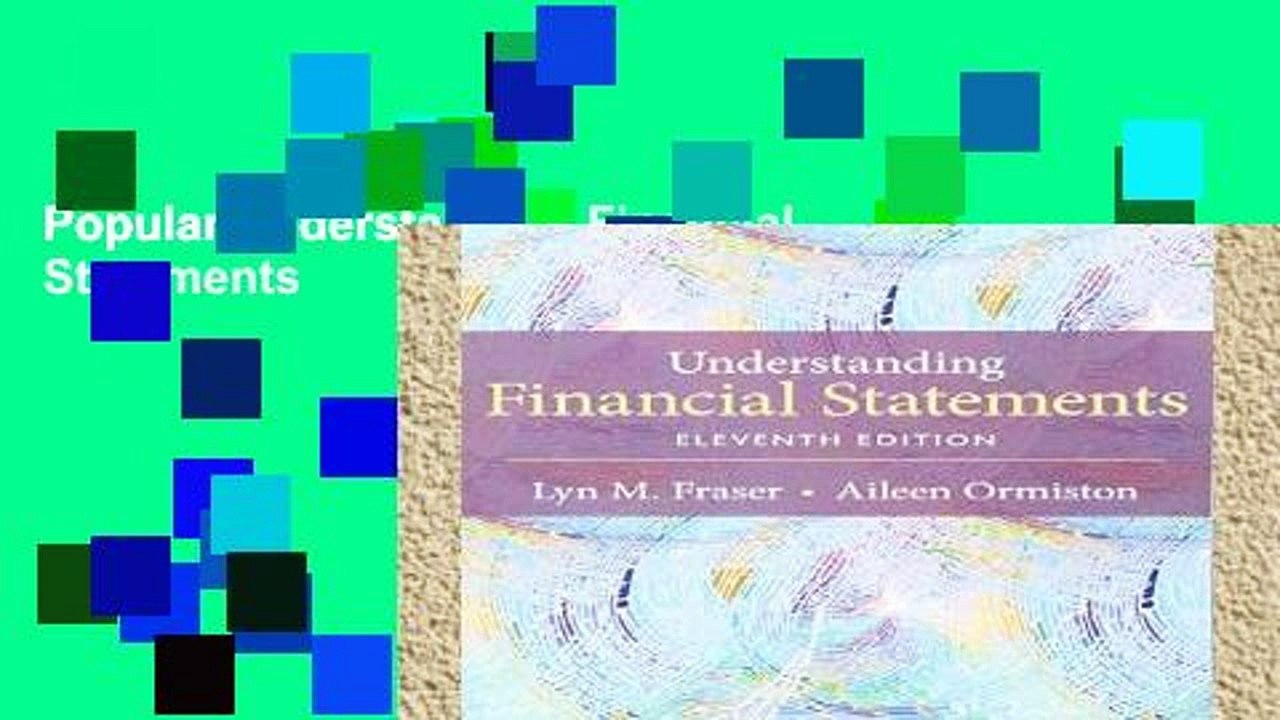 Popular Understanding Financial Statements