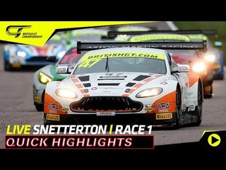 Short Highlights - Race 1 - Snetterton 2018 - British GT