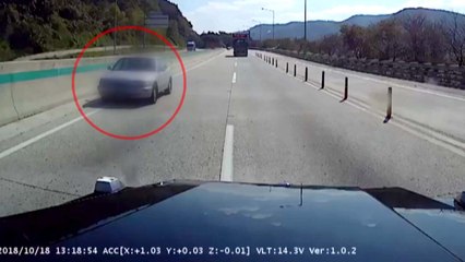 고령 운전자 고속도로 역주행 아찔한 순간 / YTN