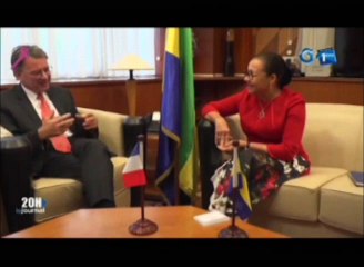 RTG/L’ambassadeur haut Représentant de la république Française au Gabon reçu en audience par le président du Sénat