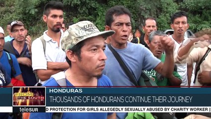 First Group of Migrants Arrives to the Guatemala-Mexico Border