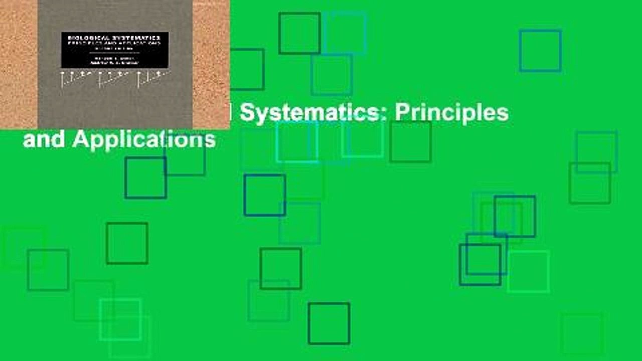 Library  Biological Systematics: Principles and Applications