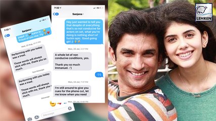 Sushant Singh Rajput Leaks Co-Star Sanjana's Messages Online