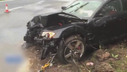 VÍDEO: Si llueve, reduce la velocidad para evitar que te pasen cosas así