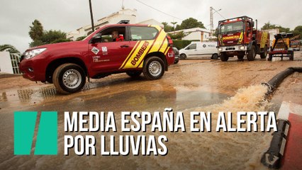 Media España, en alerta por lluvias torrenciales