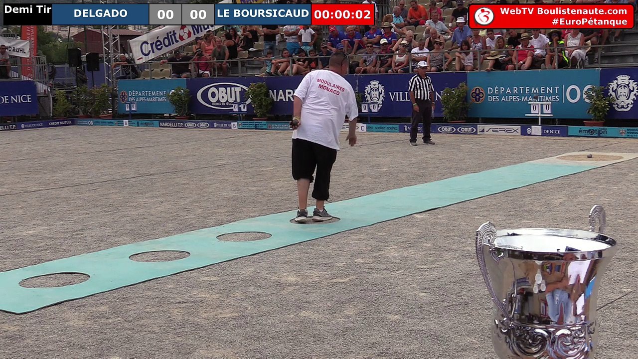 Europétanque des Alpes-Maritimes demi-finale du tir de précision : LE BOURSICAUD vs DELGADO (Espagne)
