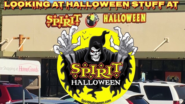 Looking at Halloween Stuff at Spirit Halloween in Baton Rouge, Louisiana