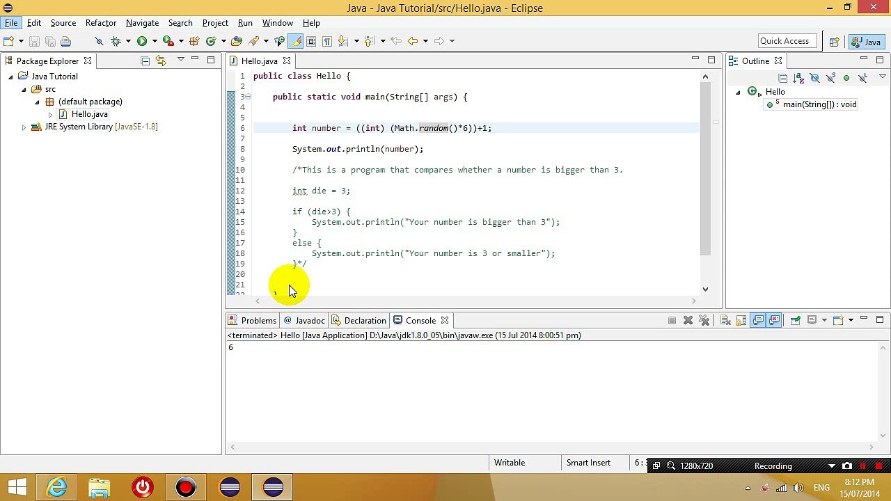Java Programming with Eclipse lesson 6 - Create your own class and object