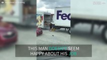 FedEx employee caught throwing packages carelessly