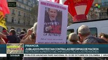 Francia: jubilados rechazan políticas fiscales de Macron