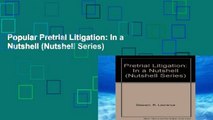 Popular Pretrial Litigation: In a Nutshell (Nutshell Series)