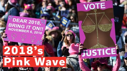 Télécharger la video: The 'Pink Wave': Record Number Of Women Battling At The Midterms