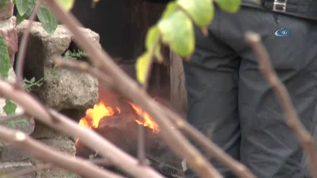 Metruk Binada Çıkan Yangına Vatandaş Hortumla Müdahale Etti