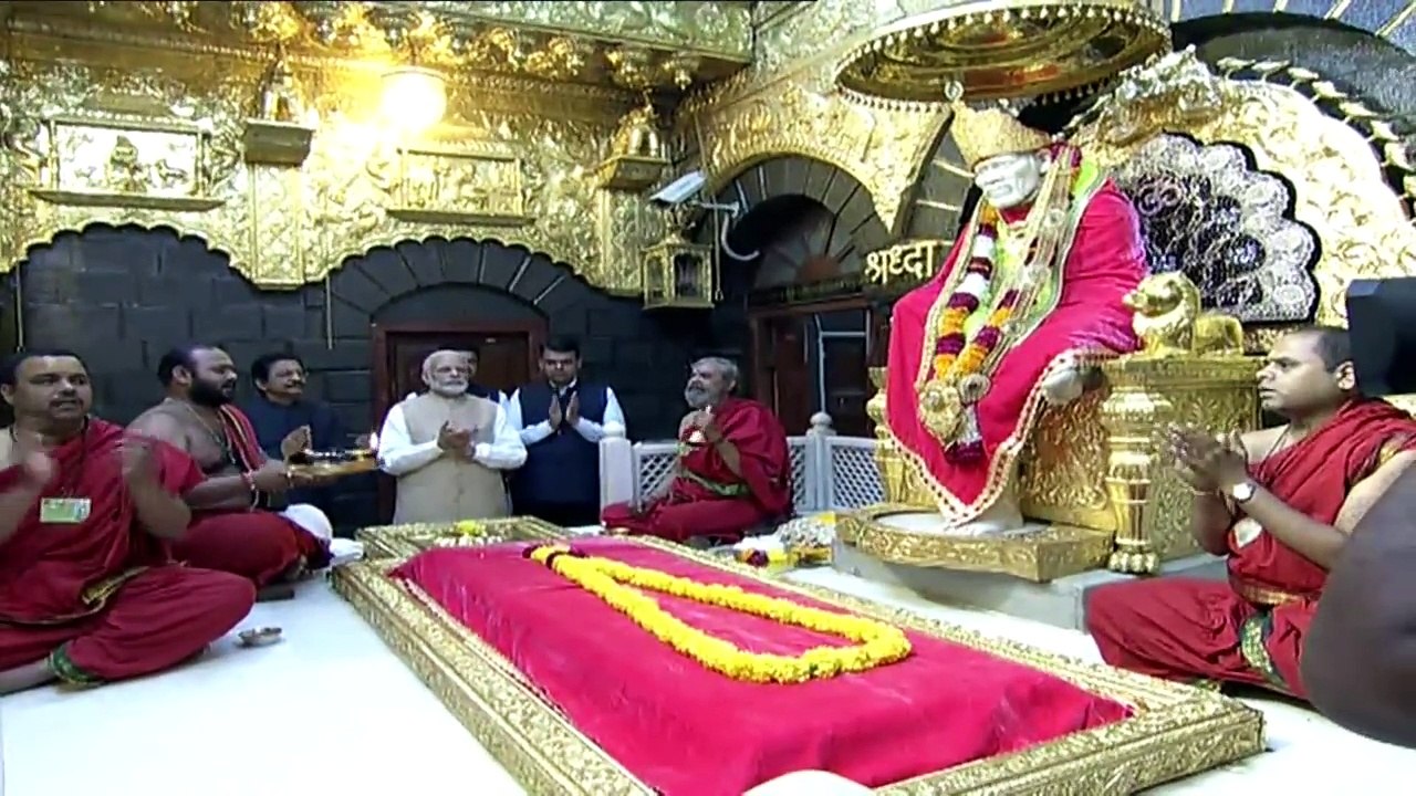 PM Modi attends Darshan and Pooja at Sai Temple in Shirdi, Maharashtra