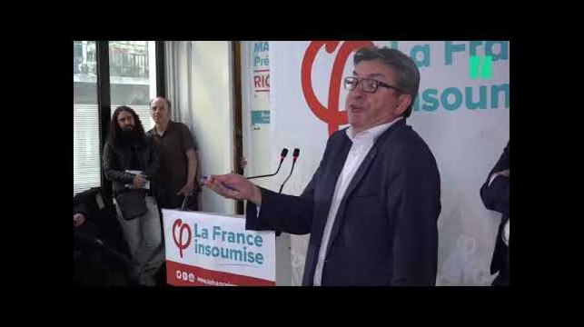 Jean-Luc Mélenchon, énervé après une question sur sa vie privée