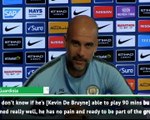 He's so important for us - Guardiola on Kevin De Bruyne's return