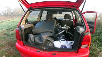 My father on pontoon on river - me and my dad hanging out....
