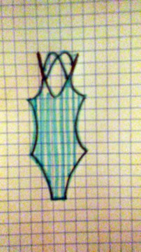 A righe incrocio One Pieces & Monokinis Blu Costume da Bagno disegno
