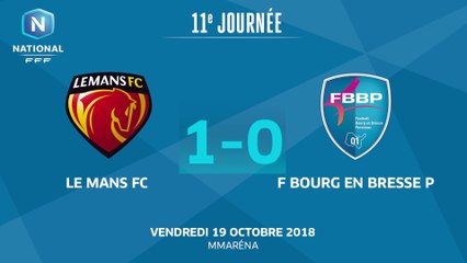 J11: Le Mans FC - F Bourg en Bresse P (1-0), le résumé