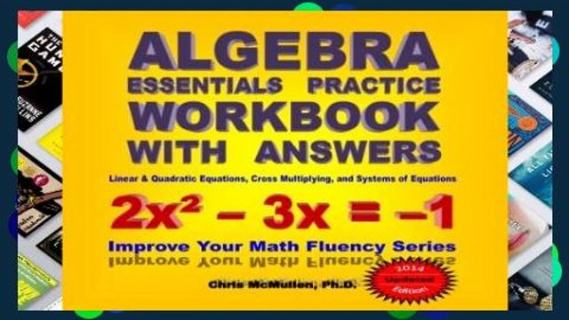 Library Algebra Essentials Practice Workbook with Answers: Linear Quadratic Equations, Cross
