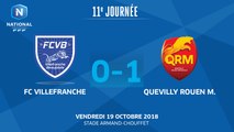 J11 : FC Villefranche B. - Quevilly Rouen M. (0-1), le résumé
