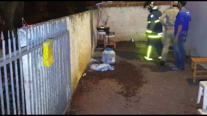 Vazamento de gás durante churrasco mobiliza bombeiros
