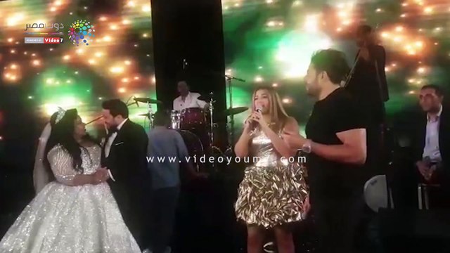 حماقى ودنيا سمير غانم يشعلان حفل زفاف شيماء سيف