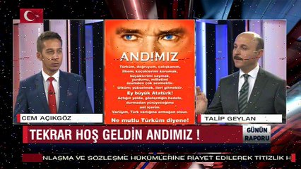 GÜNÜN RAPORU 19 EKİM 2018 KONUK-TALİP GEYLAN