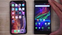 Iphone Xs Max and Razar phone speed Test