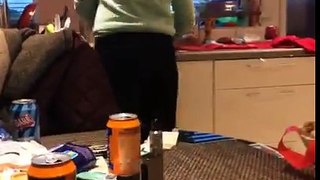 Girl gets caught dancing like an idiot