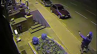 CCTV catches lads knock over statue