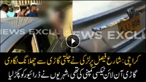 Girl jumps out of the taxi, claims to be harassed by the driver