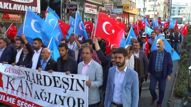 Nevşehir'de Doğu Türkistan için yürüyüş düzenlendi