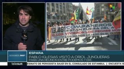 España: Pablo Iglesias visita a Oriol Junqueras en prisión